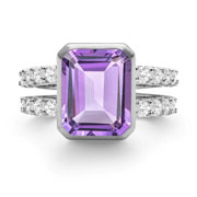Amethyst engagement rings