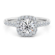 Cushion lab diamond engagement rings