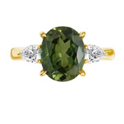 Green sapphire engagement rings
