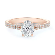 Oval lab diamond engagement rings