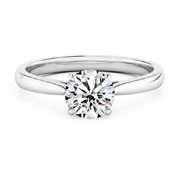 Round lab diamond engagement rings
