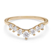 Curved womens wedding bands