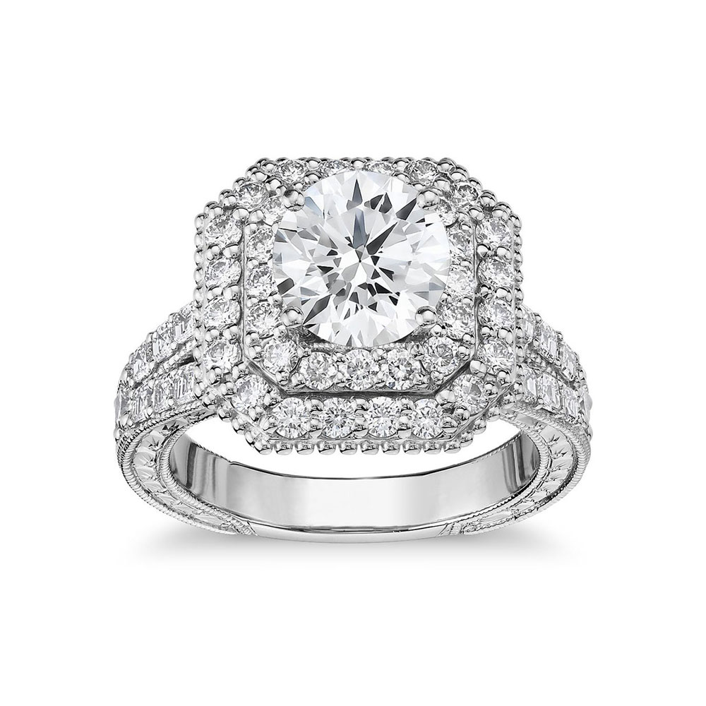 Double ring diamond sale