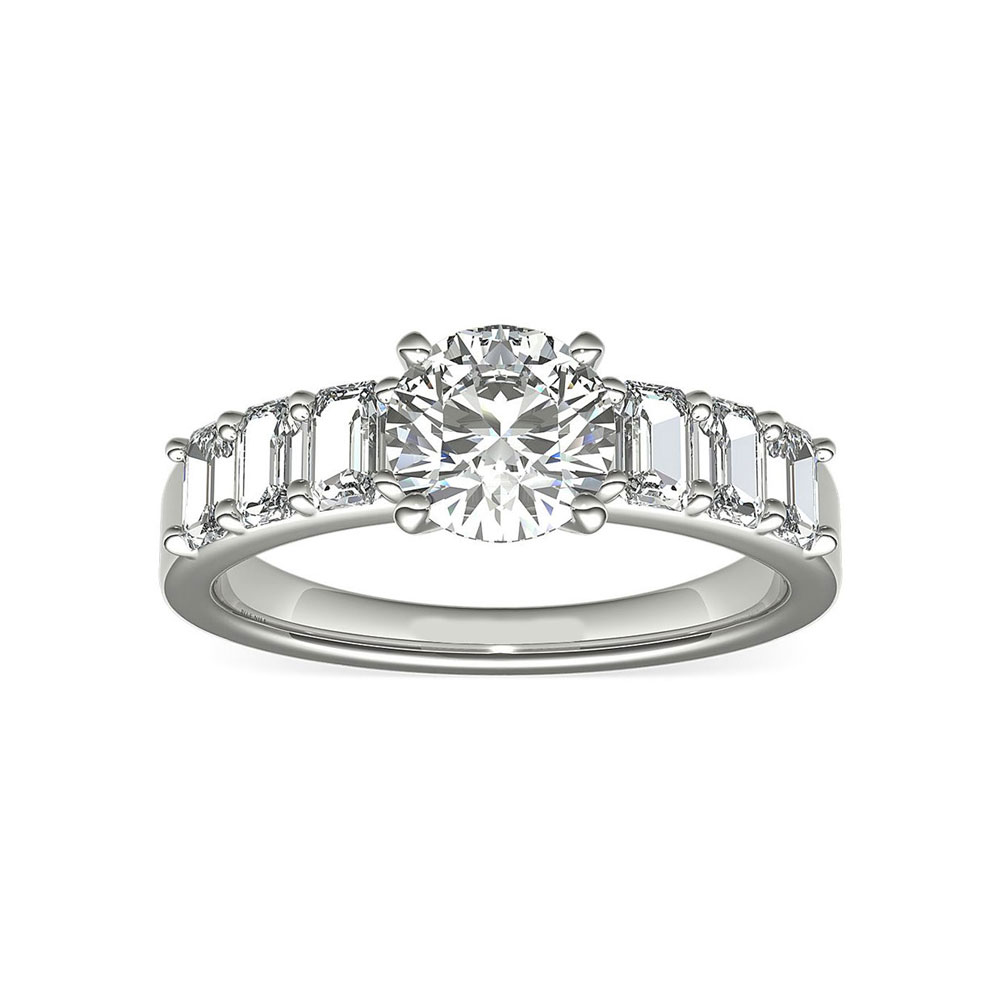 Wedding ring for deals emerald cut engagement ring