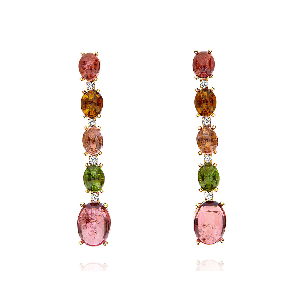 Gold tourmaline deals earrings