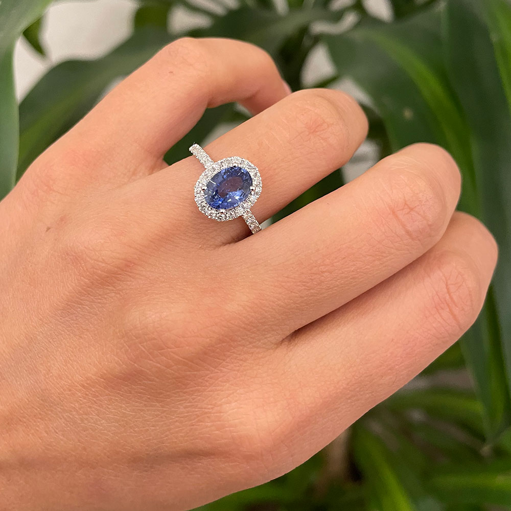 Ceylon Sapphire And Diamond Ring Temple & Grace Singapore