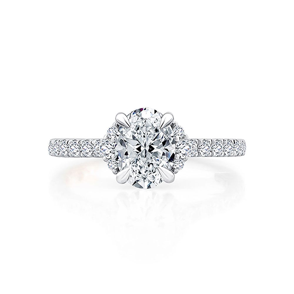Oval Halo Engagement Ring Temple & Grace Singapore