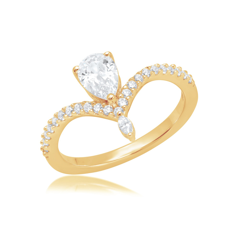 Teardrop engagement ring Temple Grace Singapore