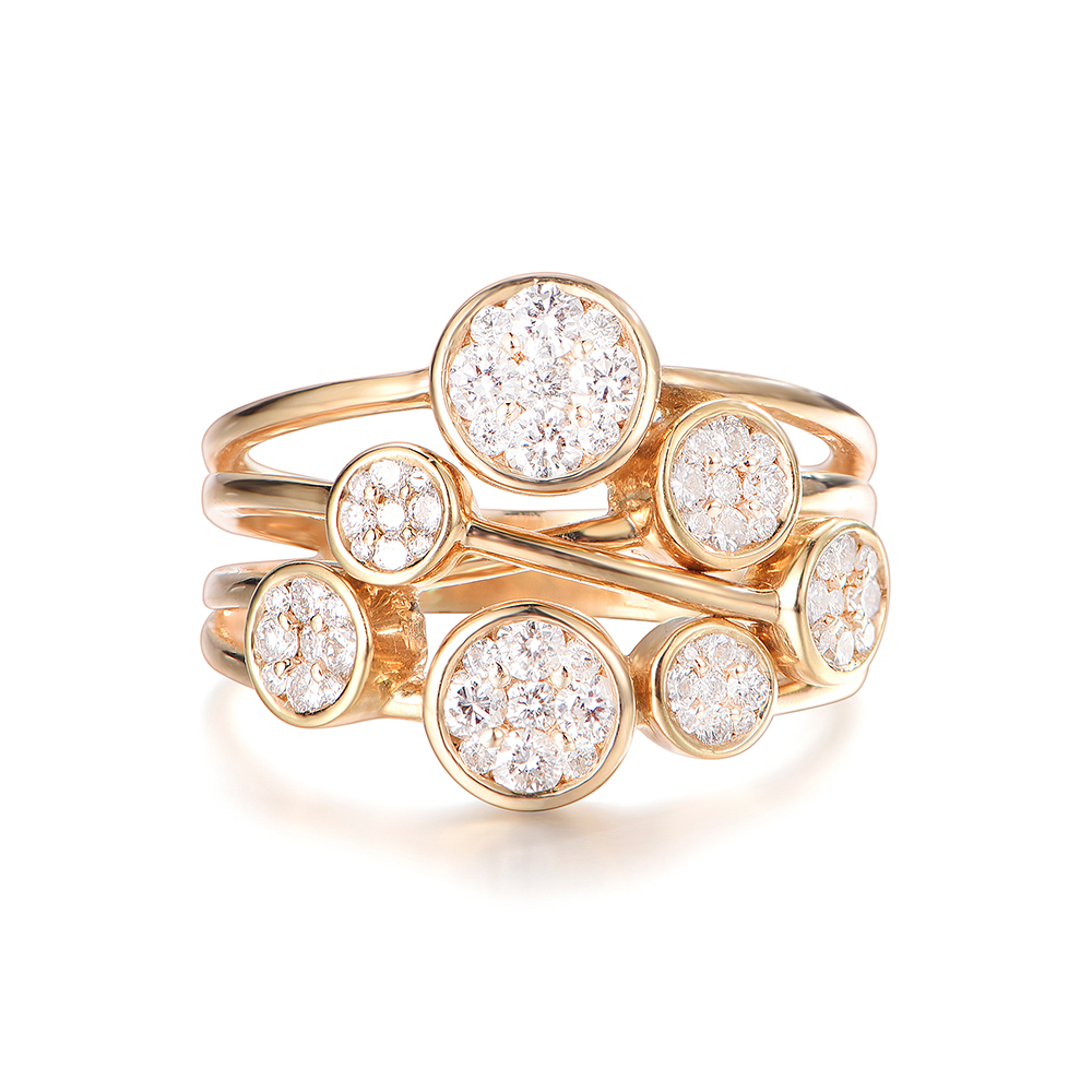 Gold cluster deals ring