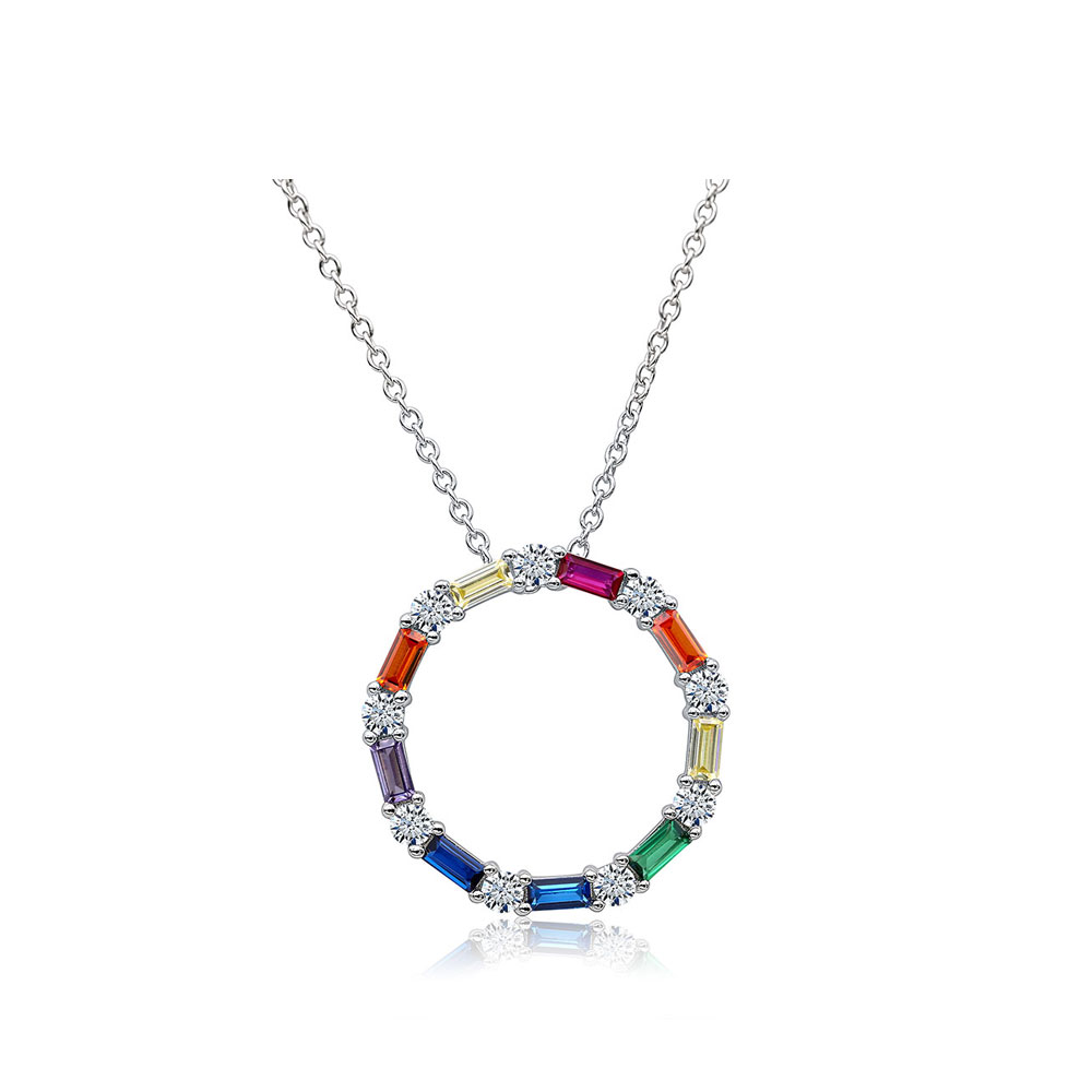Rainbow necklace discount