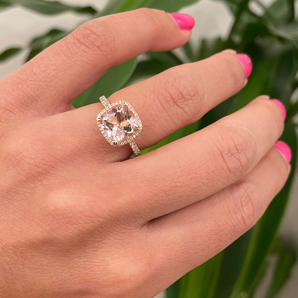 Wedding rings best sale morganite