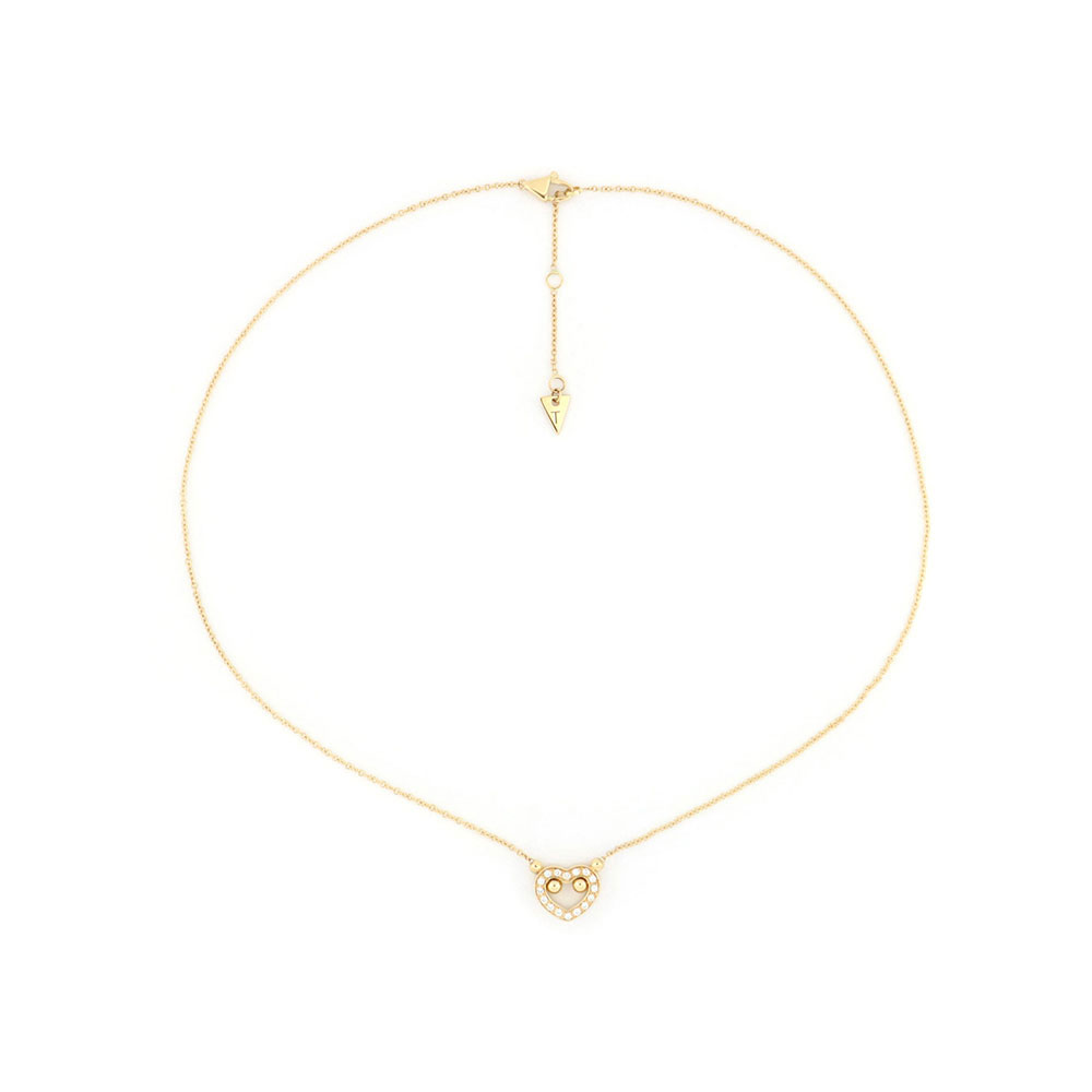Diamonds in Gold Heart Necklace