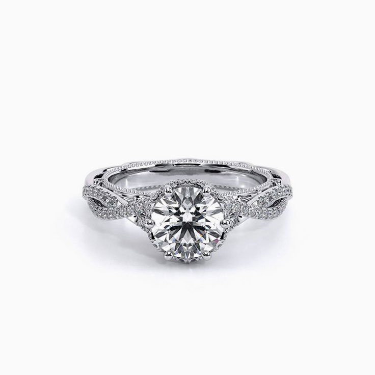 Infinity Diamond Engagement Pave Band