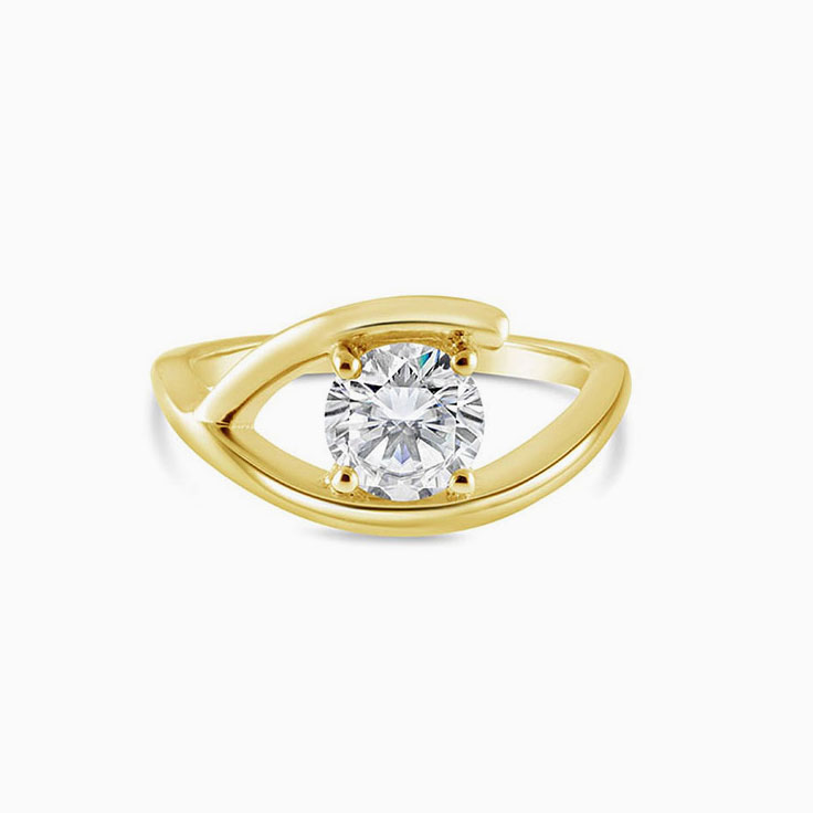 Evil Eye Solitaire Engagement Ring