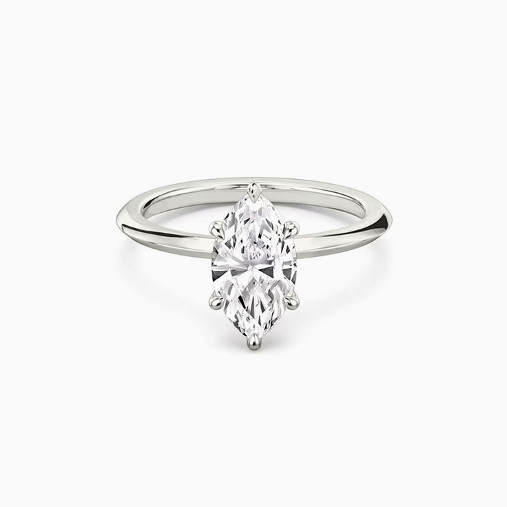 Marquise solitaire ring