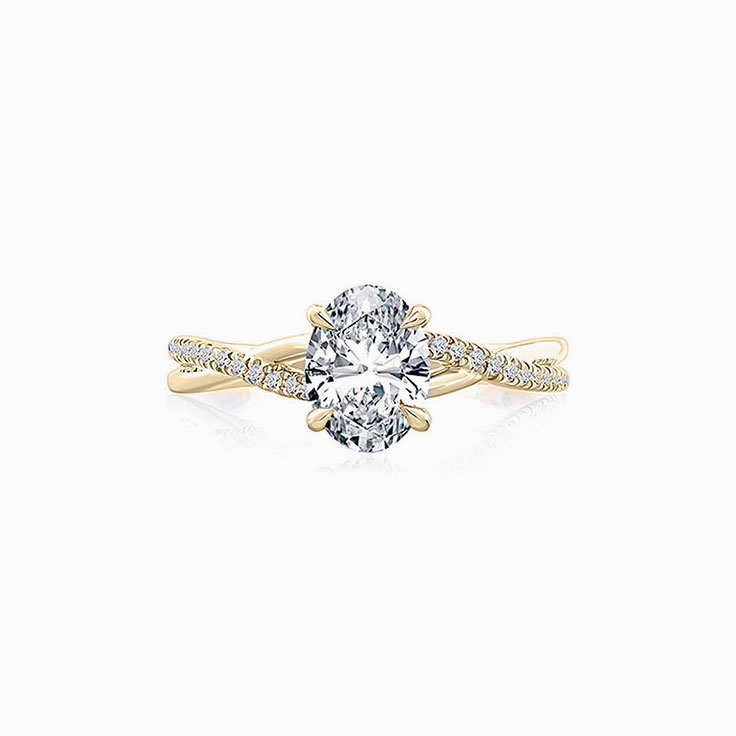 Brilliant Oval Engagement Infinity Ring