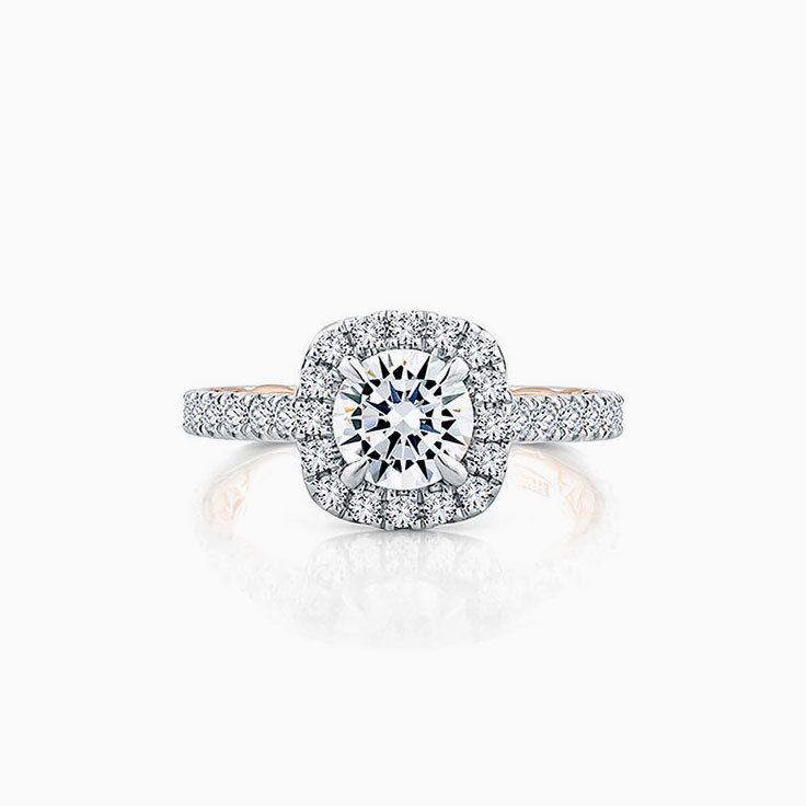 Classic Diamond Engagement White Gold Pave Band