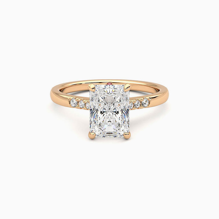 Brilliant Radiant Cut Diamond Engagement Band