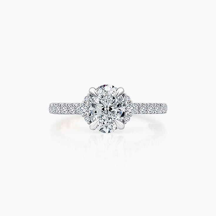 Oval Halo Engagement Ring