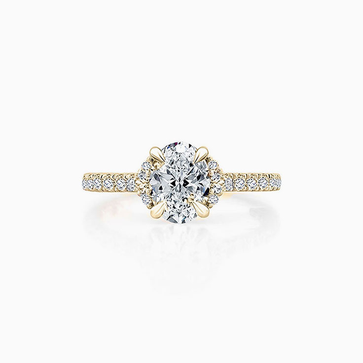 Oval Halo Engagement Ring