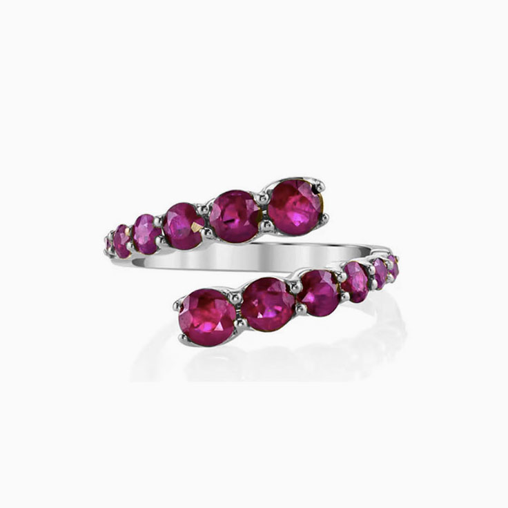 Double Row Ruby Ring