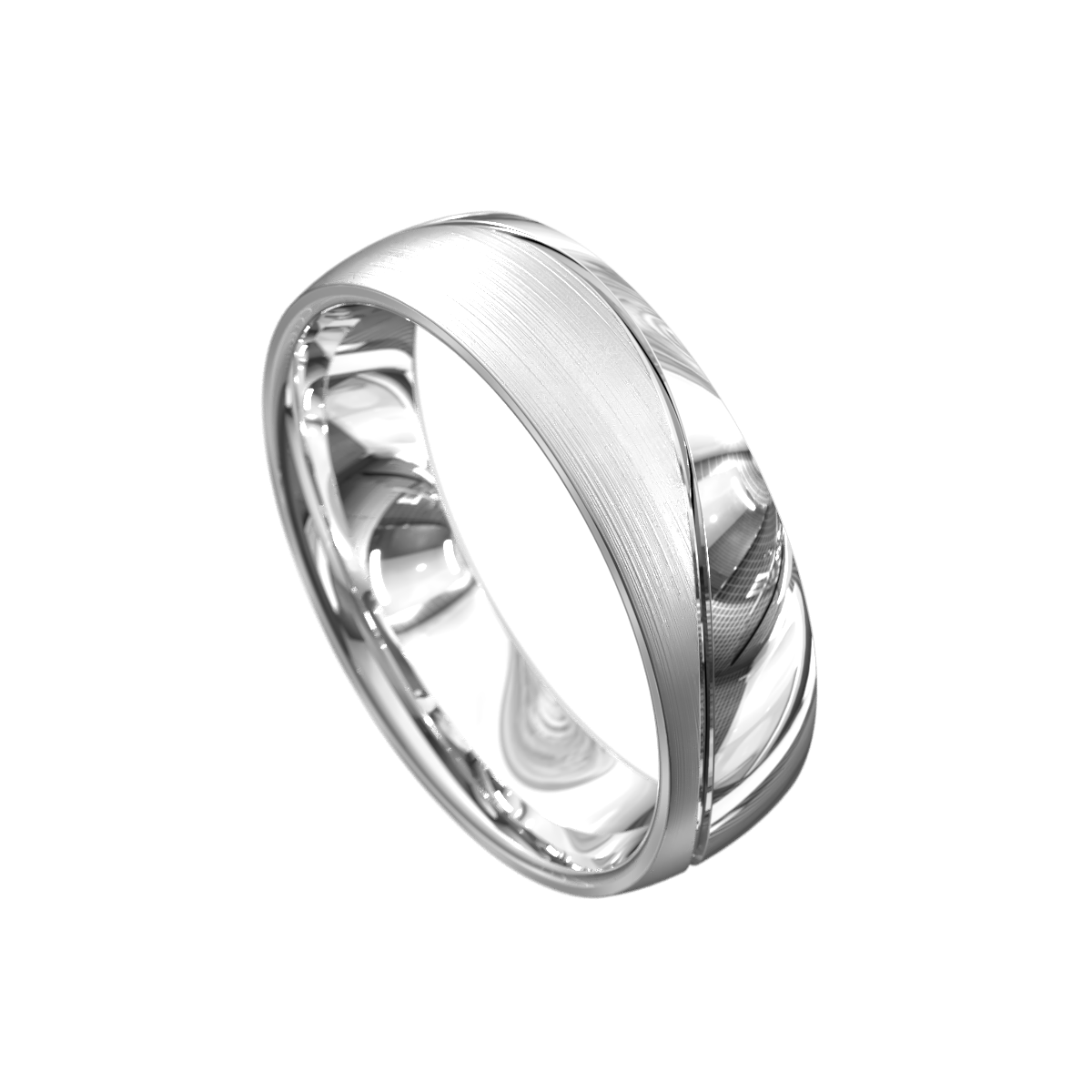 Hand Carved Mens Wedding Band