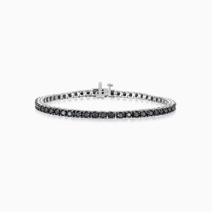 3 Carat Black Diamond Tennis Bracelet