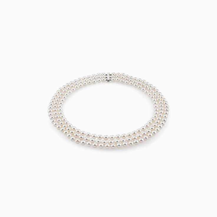 Three Strand Pearl Necklace
