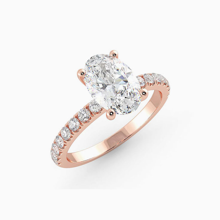 Classic Oval Cut On A Diamond Band