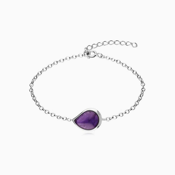 Droplet Amethyst Bracelet