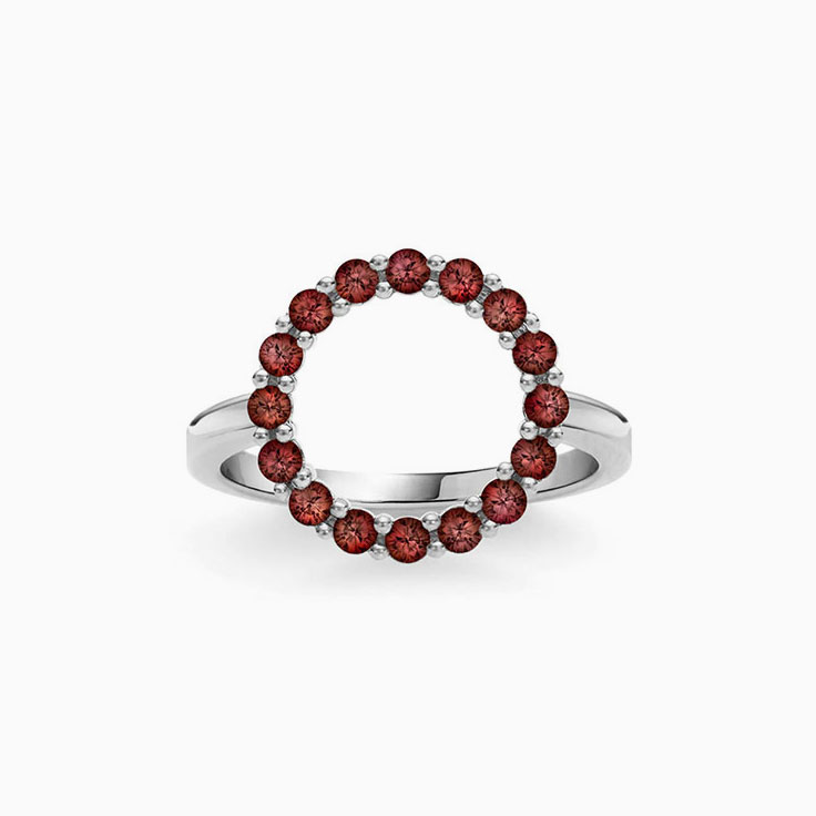 Infinity Garnet Ring