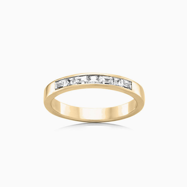 Baguette And Princess Cut Lab Diamond Ring