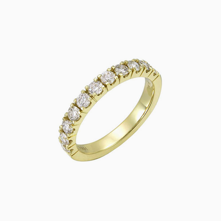 6 Points Lab Diamond Wedding Ring