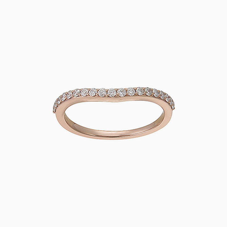 Curve Ladies Lab Diamond Wedding Ring