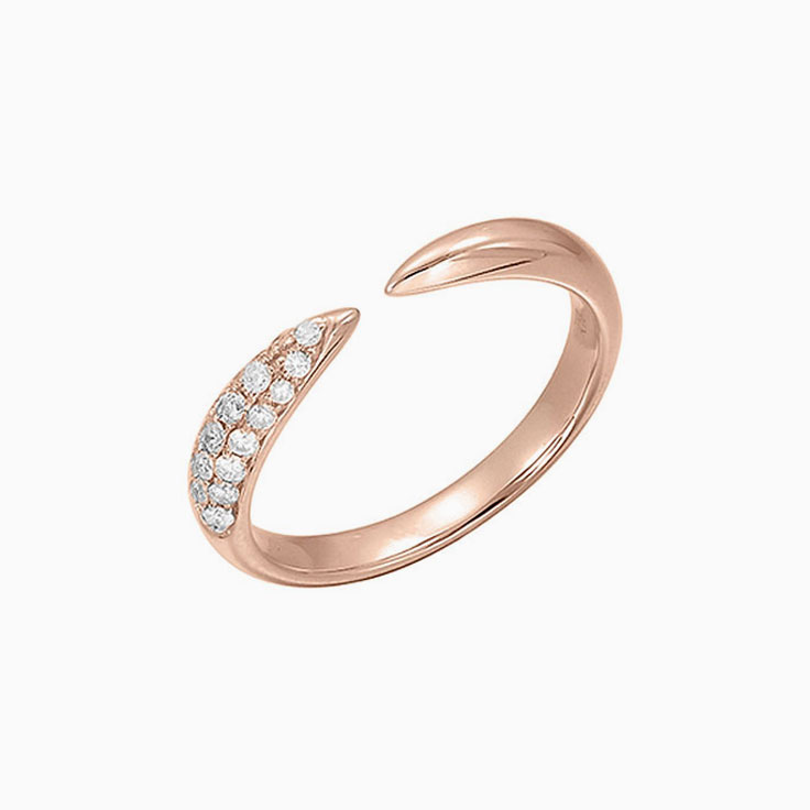 Pave set lab diamond ring