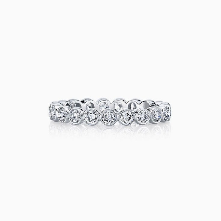 Bezel Set wedding Band