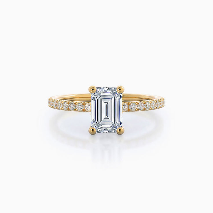 Emerald Cut Lab Diamond Engagement Ring