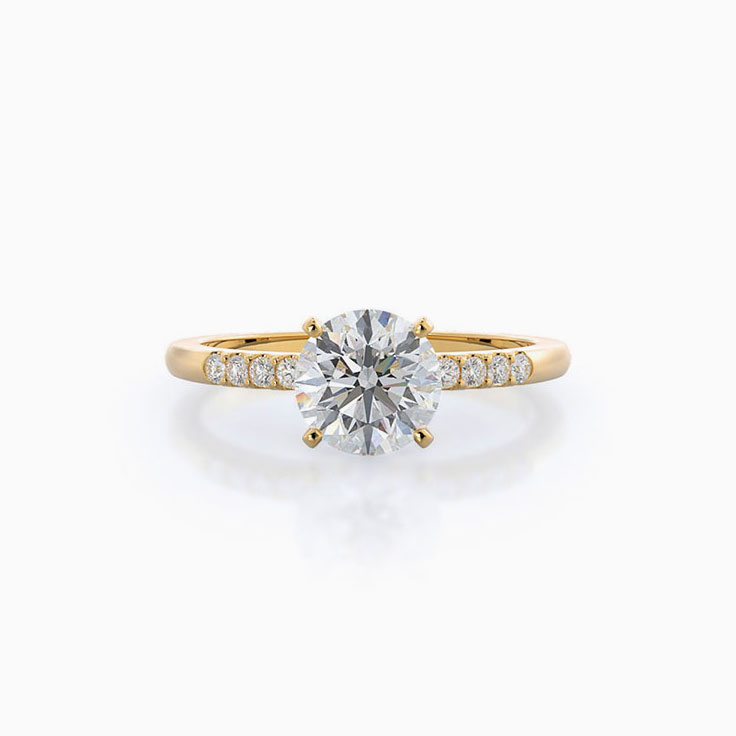 Round Lab Grown Diamond Engagement Ring