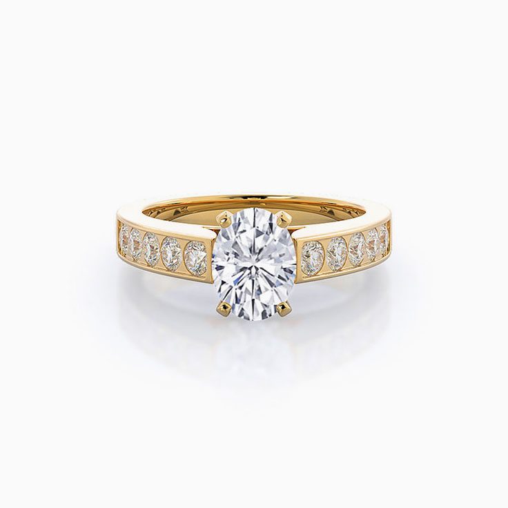 Elegant Womens Lab Grown Diamond Engagement Ring
