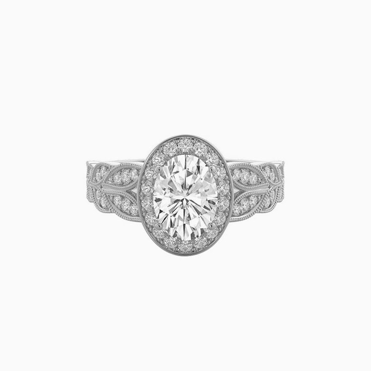Lab Diamond Oval Engagement Ring