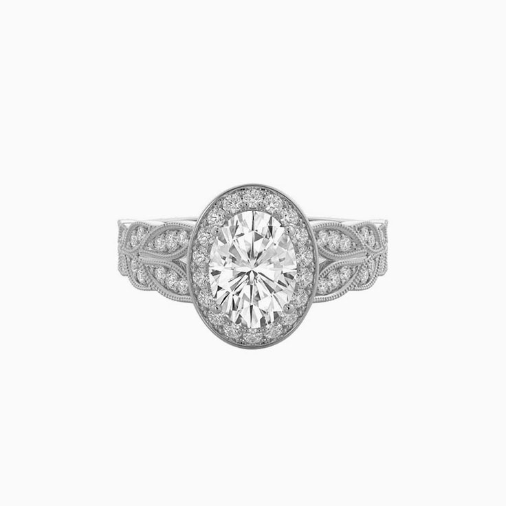 Lab Diamond Oval Engagement Ring