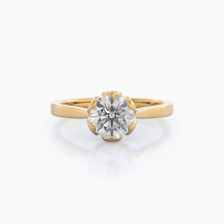 Lab Round Diamond Engagement Ring