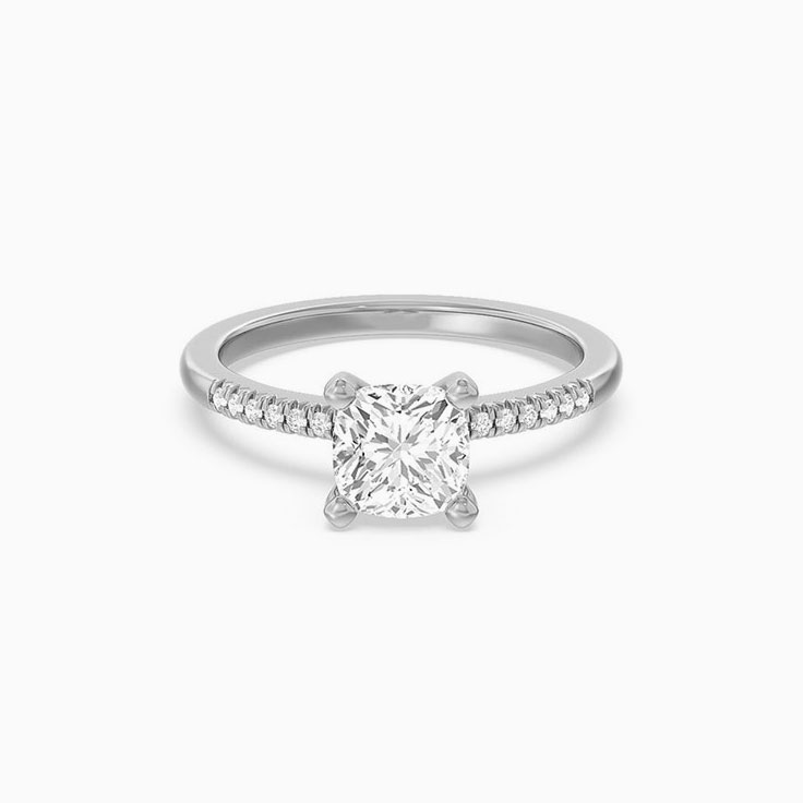 Half Eternity Lab Diamond Engagement Ring