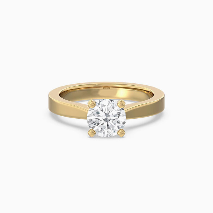 Lab Diamond Solitaire Cathedral Engagement Ring