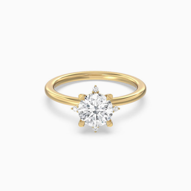 Lab Diamond Halo Shaped Engagement Ring