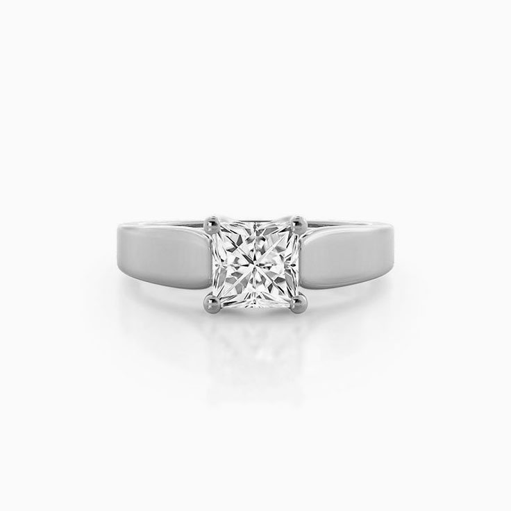 Lab Diamond Princess Cut Engagement Ring