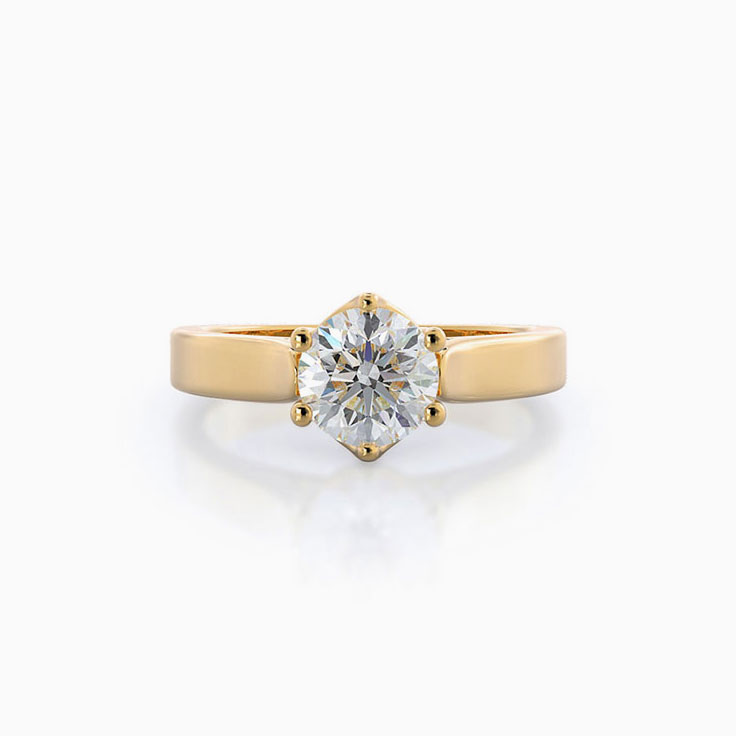 One Stone Lab Diamond Engagement Ring