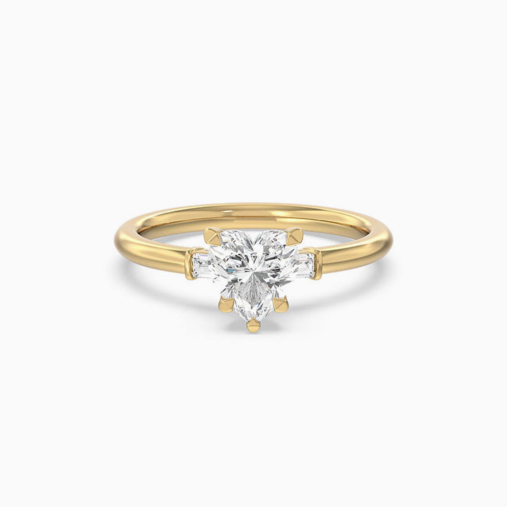 Lab Diamond Heart Cut Engagement Ring