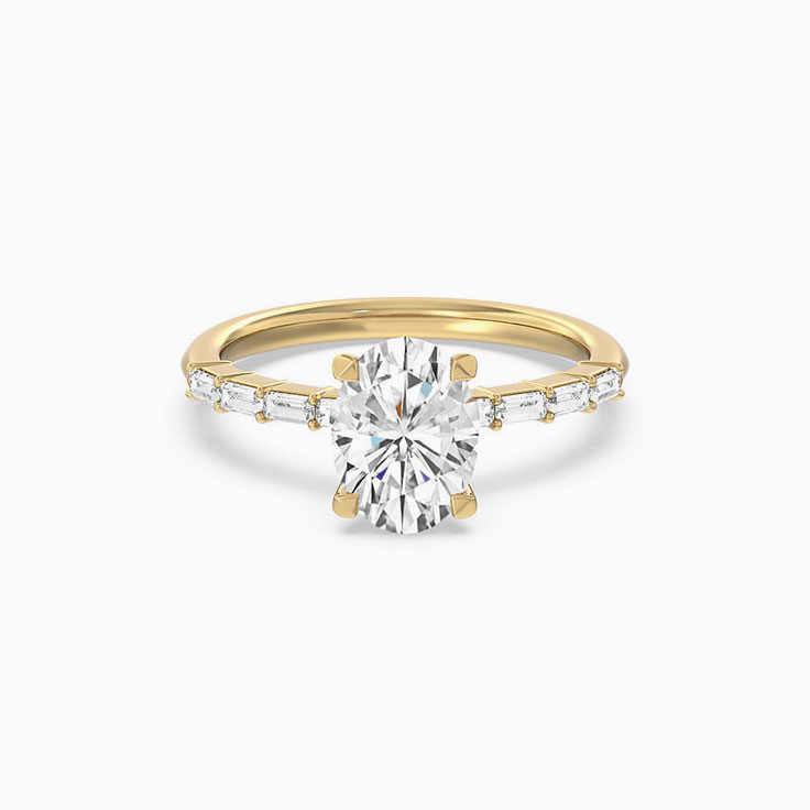 Oval Shaped Lab Grown Diamond Engagement Ring
