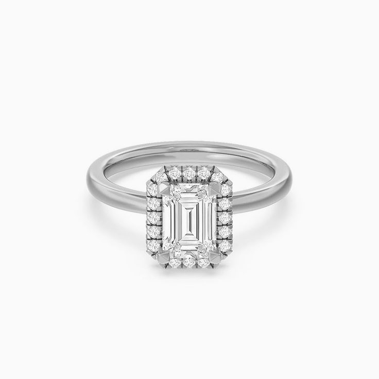 Lab Grown Emerald Cut Diamond Engagement Ring
